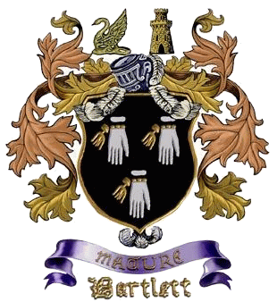 Click The Bartlett Family Crest, click to view the history of the Bartletts of Pendomer
