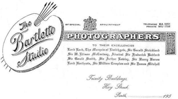 Letterhead from The Bartello Studio